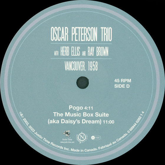 <tc>The Oscar Peterson Trio - Vancouver, 1958 (2LP, 45 tours)</tc>
