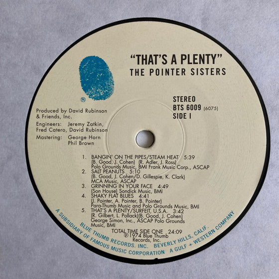 The Pointer Sisters – That's A Plenty