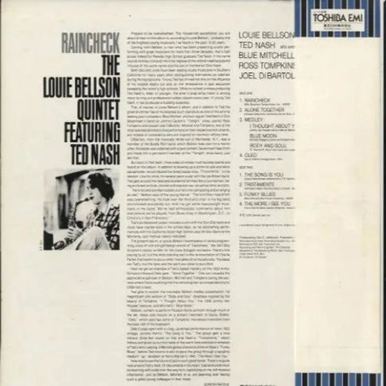 The Louie Bellson Quintet Featuring Ted Nash – Raincheck (160g, Japanese Edition)
