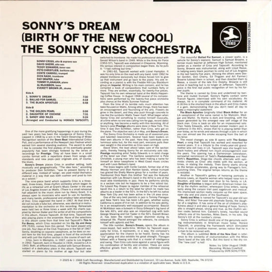 The Sonny Criss Orchestra - Sonny's Dream