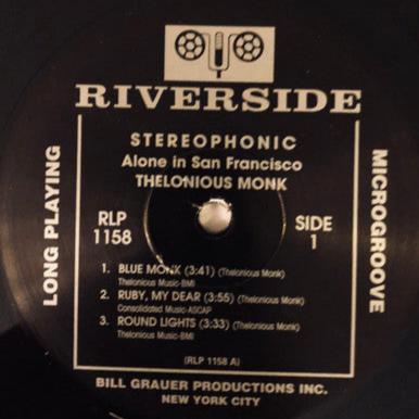 Thelonious Monk – Thelonious Alone In San Francisco