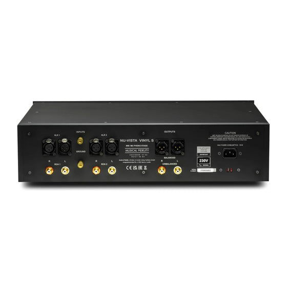 Vacuum Tube Integrated Amplifier MUSICAL FIDELITY NU-VISTA VINYL S (MM & MC) BACK