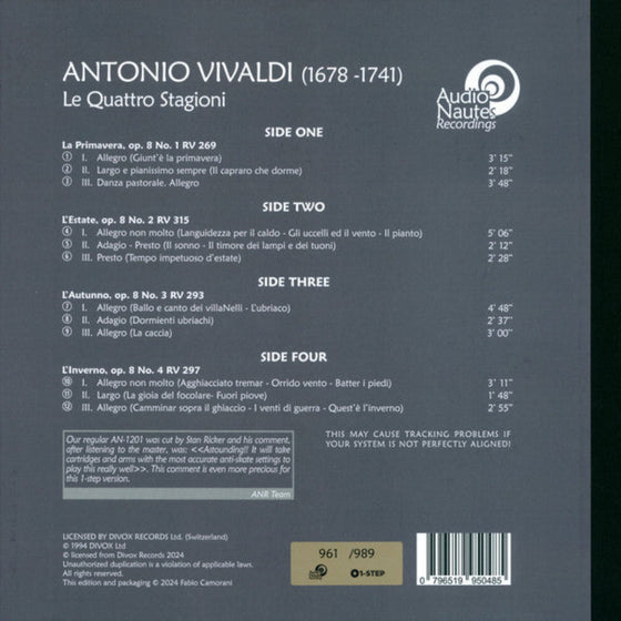 Vivaldi - Le Quattro Stagioni - Giuliano Carmignola