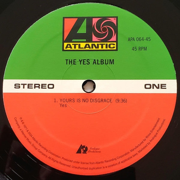 Yes The Yes Album LP レコード　日本盤　リイシュー Yes - The Yes Album (2LP, 45RPM) – AudioSoundMusic