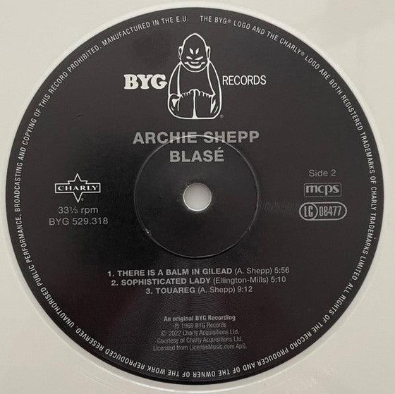 Archie Shepp – Blasé (White vinyl) - AudioSoundMusic