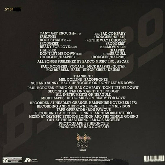 Bad Company - Bad Company (2LP, 45RPM) - AudioSoundMusic