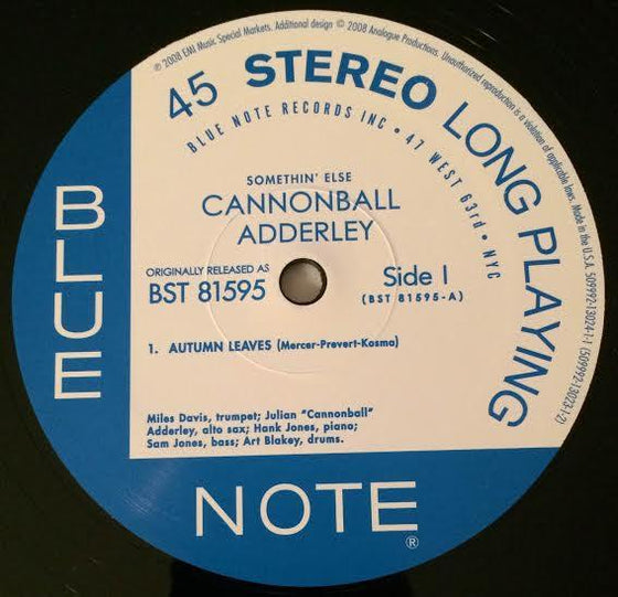 Cannonball Adderley - Somethin' Else (2LP, 45RPM) - AudioSoundMusic