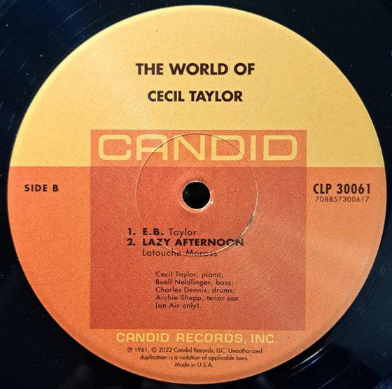 Cecil Taylor - The World Of Cecil Taylor - AudioSoundMusic
