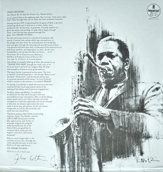 John Coltrane - A Love Supreme (2LP, Box set, UHQR, 45 RPM, 200g, Clear vinyl) - AudioSoundMusic