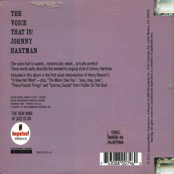 Johnny Hartman – The Voice That Is