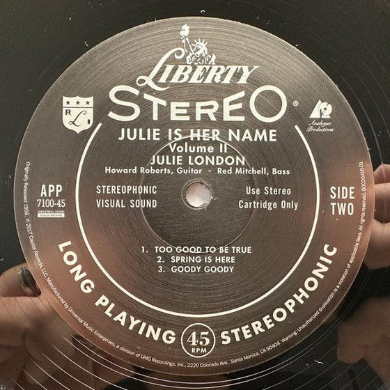 Julie London - Julie Is Her Name Volume II (2LP, 45RPM) - AudioSoundMusic