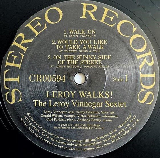 Leroy Vinnegar - Leroy Walks! - AudioSoundMusic