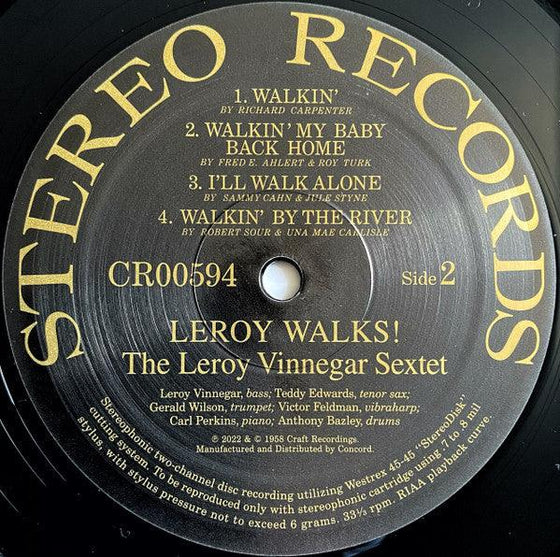 Leroy Vinnegar - Leroy Walks! - AudioSoundMusic