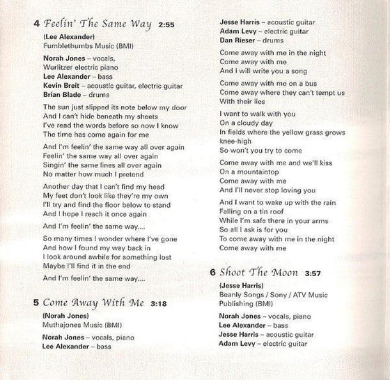 Norah Jones - Come away with me - AudioSoundMusic