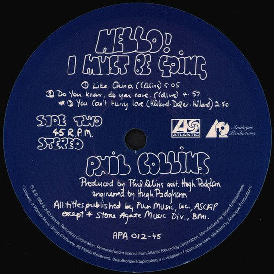 Phil Collins - Hello I Must Be Going! (2LP, 45RPM) - AudioSoundMusic