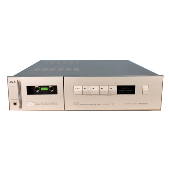 Pre-owned Cassette Deck Akai GX-F 91 – AudioSoundMusic Pre-owned Cassette Deck Akai GX-F 91 – AudioSoundMusic