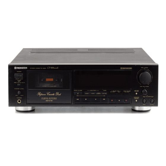 Pre-owned Cassette Deck Pioneer CT939 MKII - Audiophile Equipment