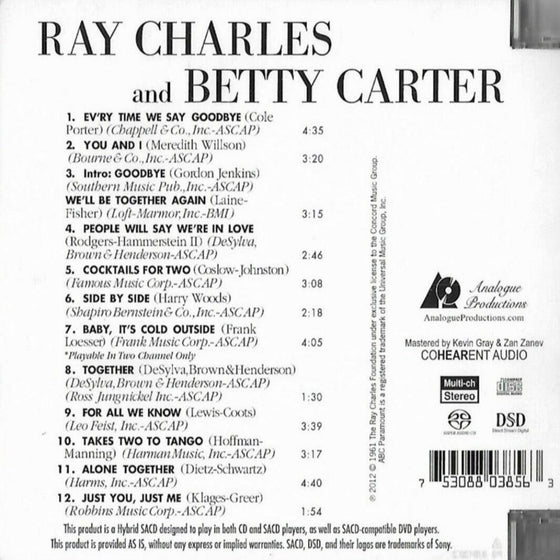 Ray Charles And Betty Carter (Hybrid SACD, Multichannel) - AudioSoundMusic