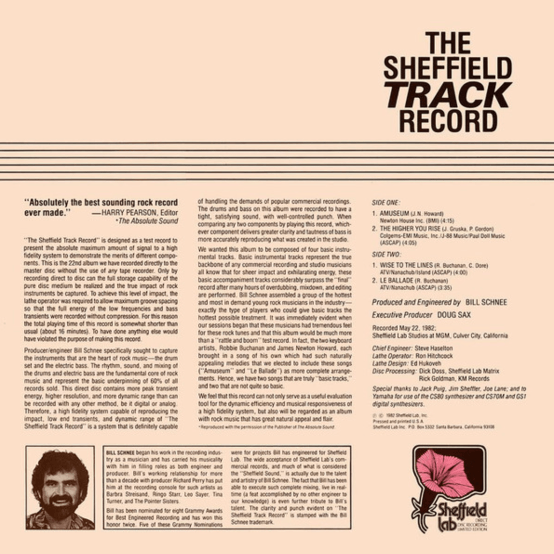 THE SHEFFIELD TRACK RECORD bill schnee RIP Doug Sax