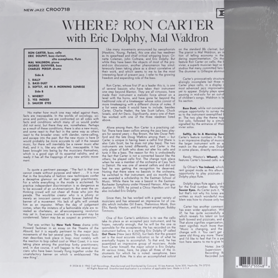 Ron Carter, Mal Waldron, Eric Dolphy - Where?