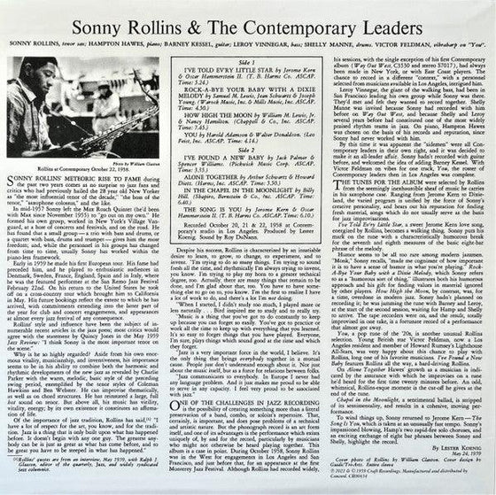 Sonny Rollins – Go West!: The Contemporary Records Albums (3LP, Box set) - AudioSoundMusic