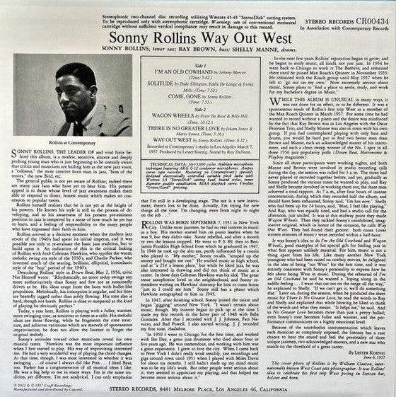 Sonny Rollins – Go West!: The Contemporary Records Albums (3LP, Box set) - AudioSoundMusic
