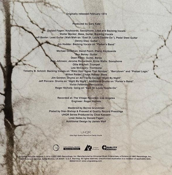 Steely Dan - Pretzel Logic (2LP, Box set, 45RPM, UHQR, 200g, Clear vinyl) - AudioSoundMusic