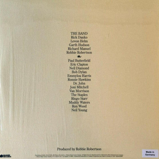 The Band - The Last Waltz - Featuring Joni Mitchell, Bob Dylan, Muddy Waters, Eric Clapton, … (3LP, case) - AudioSoundMusic
