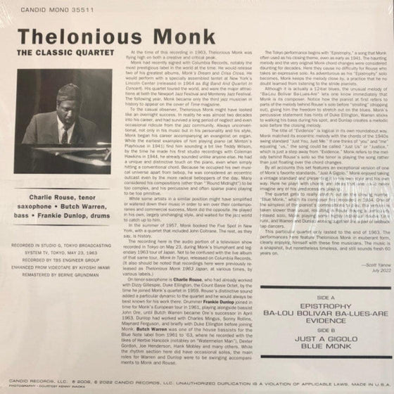 Thelonious Monk - The Classic Quartet (mono) - AudioSoundMusic