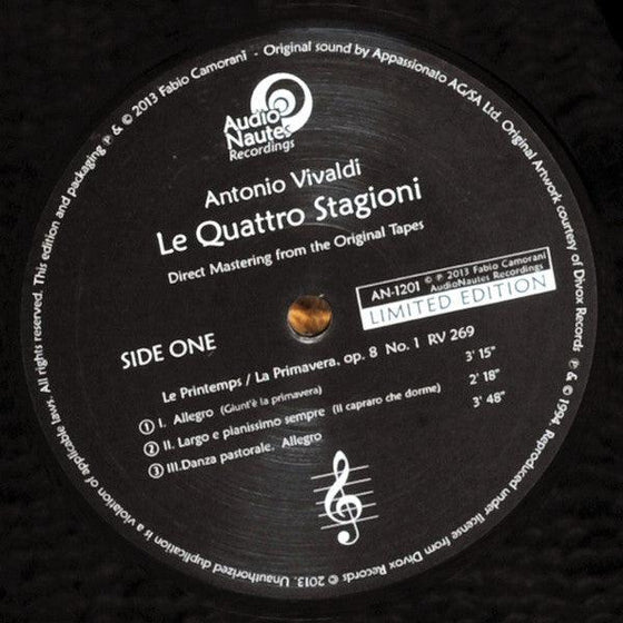 Vivaldi - Le Quattro Stagioni - Giuliano Carmignola (2LP, 45RPM, Half-speed Mastering) - AudioSoundMusic