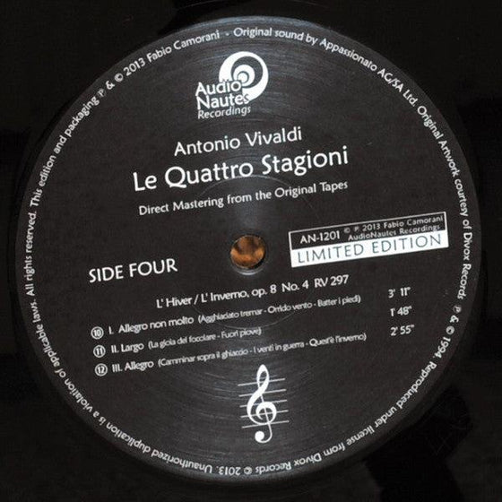 Vivaldi - Le Quattro Stagioni - Giuliano Carmignola (2LP, 45RPM, Half-speed Mastering) - AudioSoundMusic