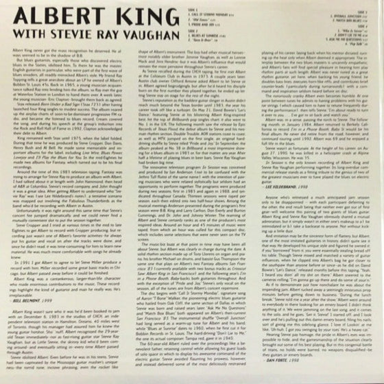 Albert King With Stevie Ray Vaughan ‎– In Session (2LP, 45RPM)