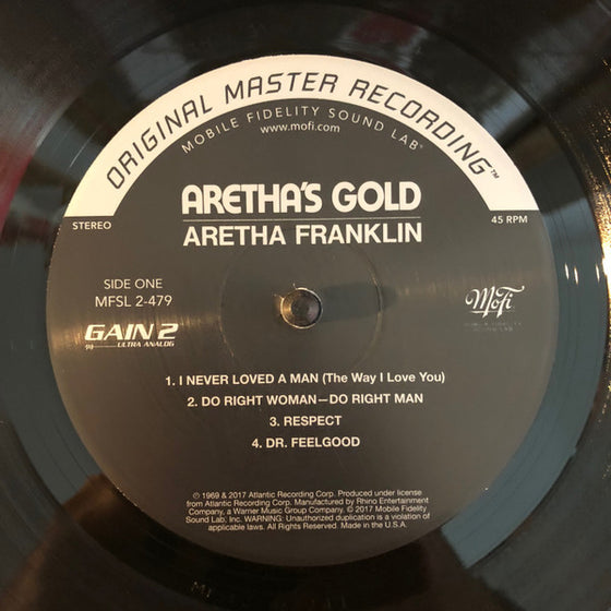 <tc>Aretha Franklin – Aretha's Gold (2LP, 45RPM, Ultra Analog, Half-speed Mastering)</tc>