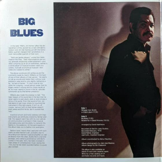 Art Farmer & Jim Hall - Big Blues (1LP, 33RPM, Pure Pleasure)