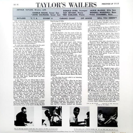 Art Taylor - Taylor's Wailers (Mono)