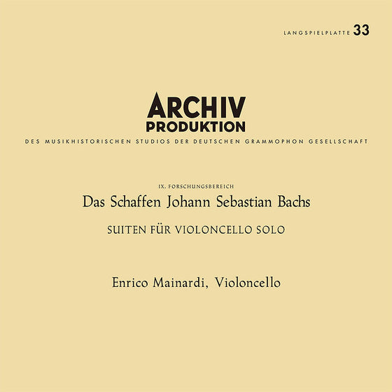 Bach - Suites for Cello - Enrico Mainardi (4LP, Box set)