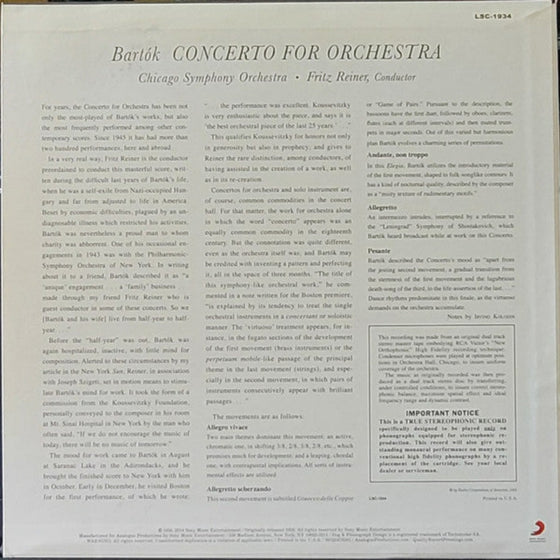 Bartok - Concerto for Orchestra - Fritz Reiner