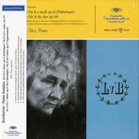 Beethoven - Piano Sonatas Nos. 8,14,23,31 - Elly Ney (2LP, Mono)