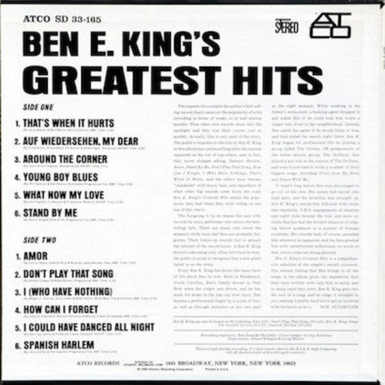 <transcy>Ben E. King - Ben E. King's Greatest Hits (vinyle bleu translucide)</transcy>