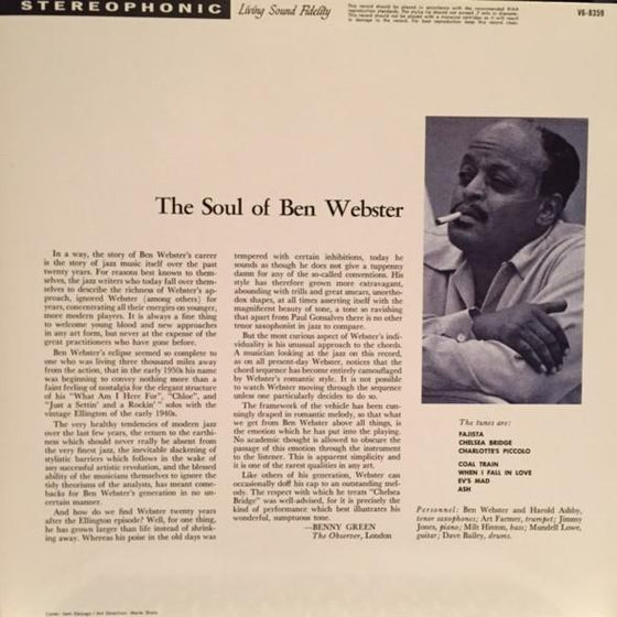 <transcy>Ben Webster - The Soul Of Ben Webster (2LP, 45 tours, 200g)</transcy>