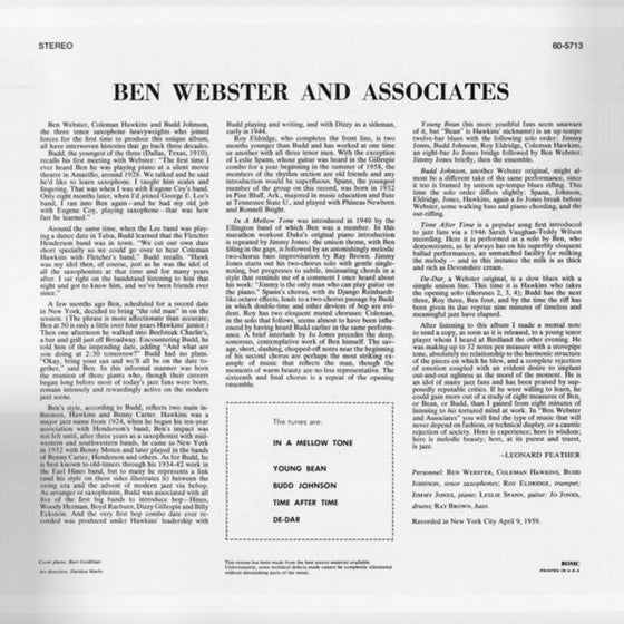 Ben Webster And Associates (2LP, 45RPM)