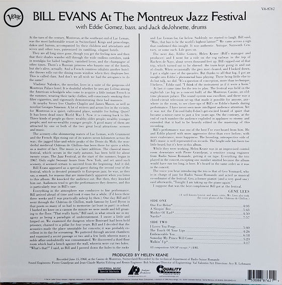 <transcy>Bill Evans - Au Festival de Jazz de Montreux (2LPs, 45 tours, 180g)</transcy>