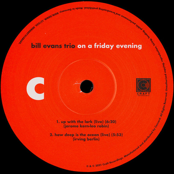 <tc>Bill Evans Trio - On A Friday Evening (2LP)</tc>