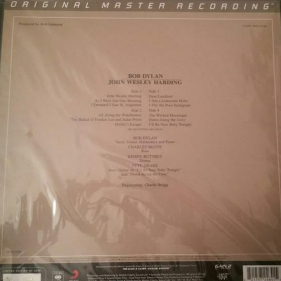 <transcy>Bob Dylan - John Wesley Harding (2LP, Mono, Ultra Analog, Half-speed Mastering, 45 tours)</transcy>
