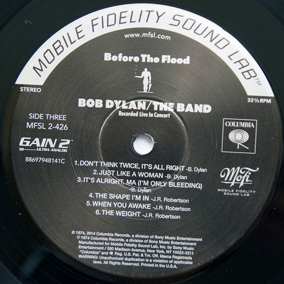 Bob Dylan & The Band – Before The Flood (2LP, 45RPM, Ultra Analog, Half-speed Mastering)