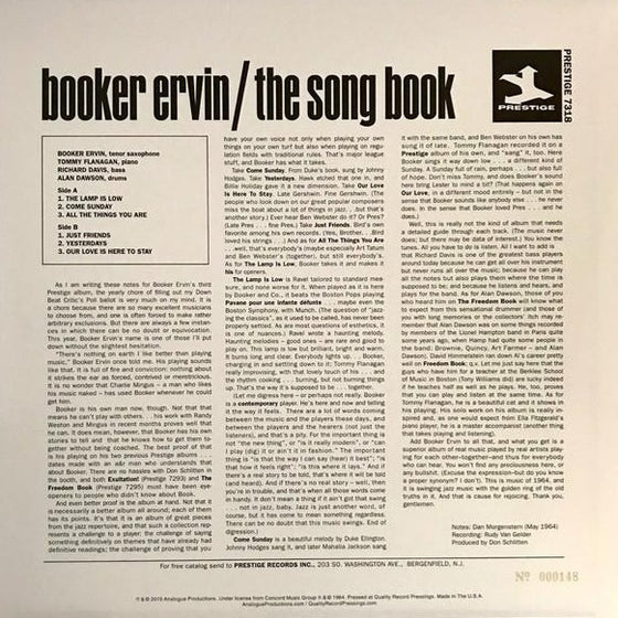 Booker Ervin - The Song Book (200g)