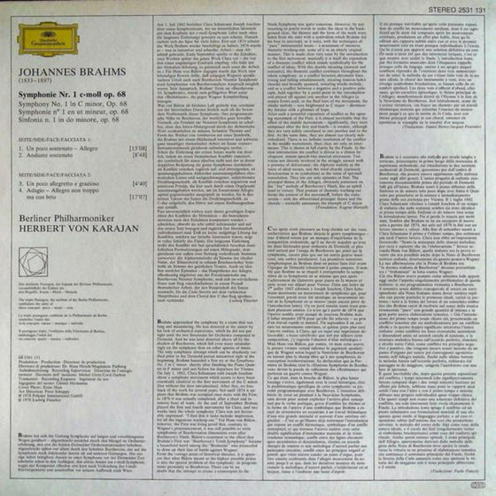 Brahms - Symphony N°1 – Herbert Von Karajan (Digital Recording)