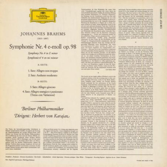 <transcy>Brahms - Symphonie NO°4 – Herbert Von Karajan (Enregistrement Digital)</transcy>