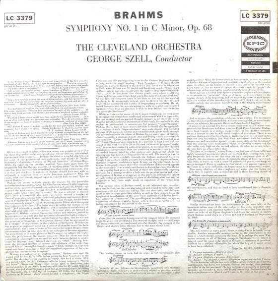 Brahms - Symphony No. 1 in C minor - George Szell