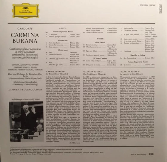 Carl Orff - Carmina Burana – Eugen Jochum